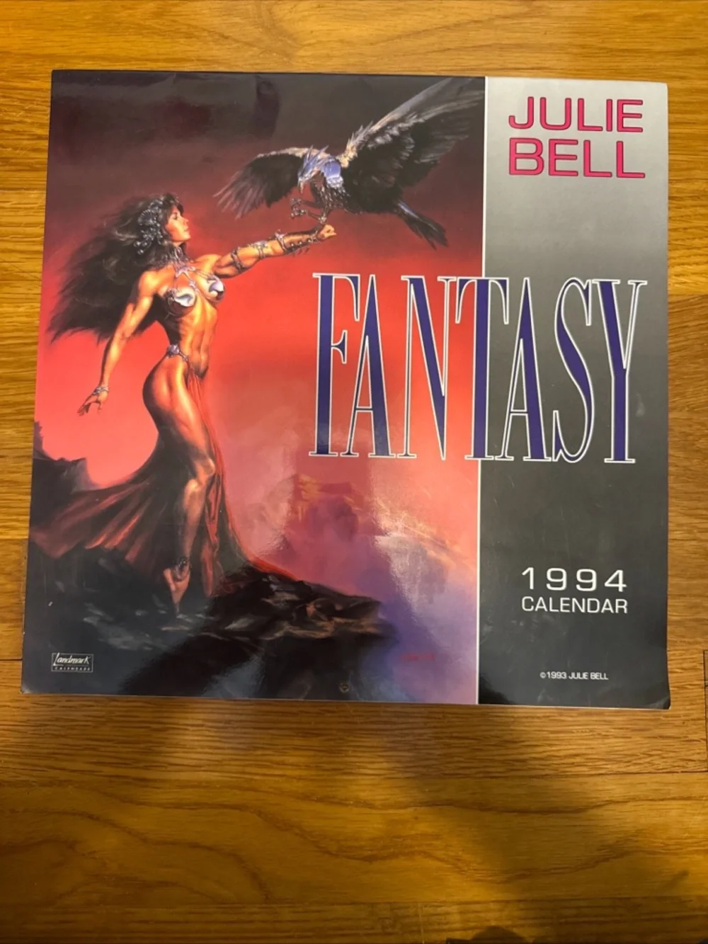 Julie Bell Fantasy 1994 Calendar - Red and Black Cover Art
